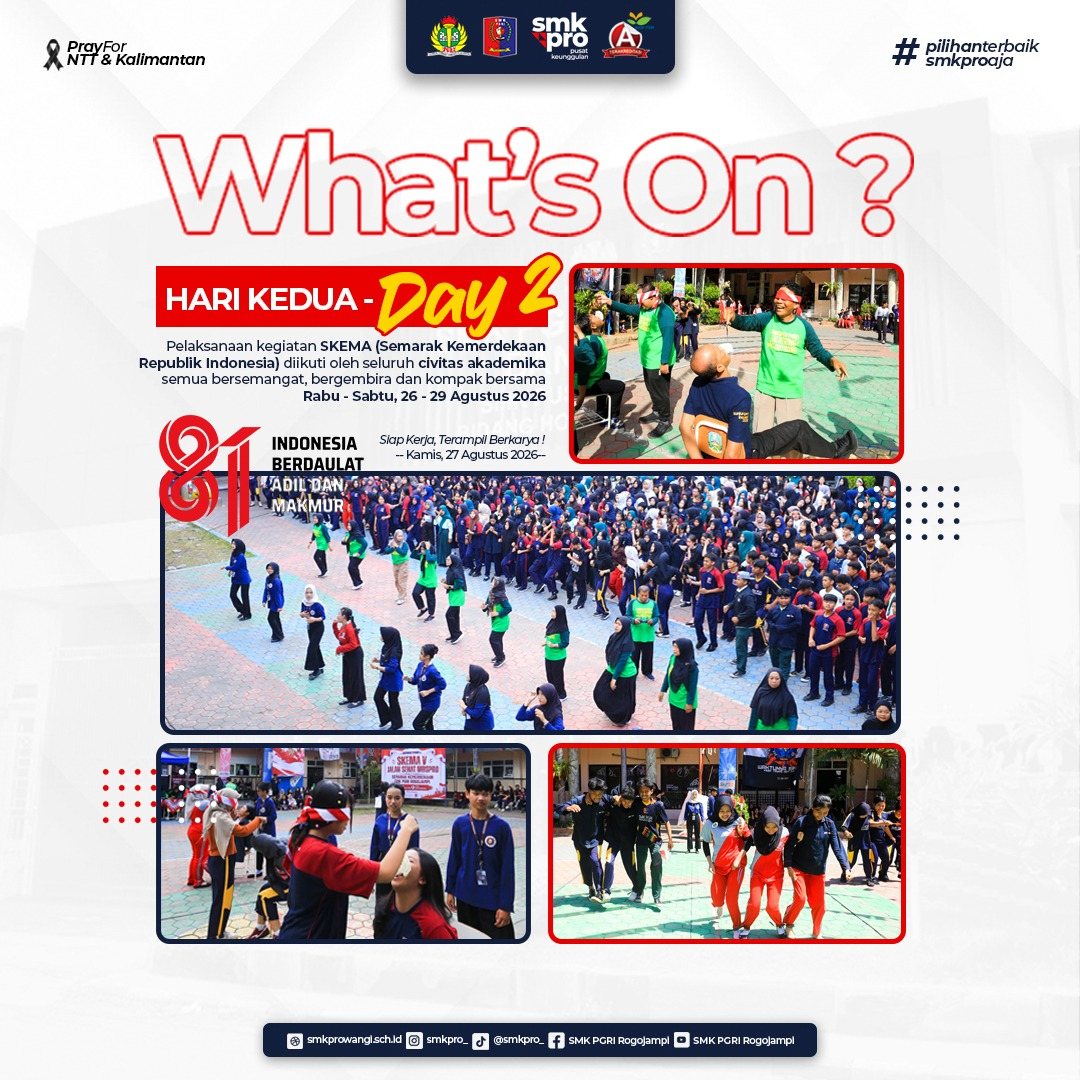 Hari Kedua SKEMA 2026: Semarak Kemerdekaan Penuh Keceriaan dan Kebersamaan di SMK PGRI Rogojampi