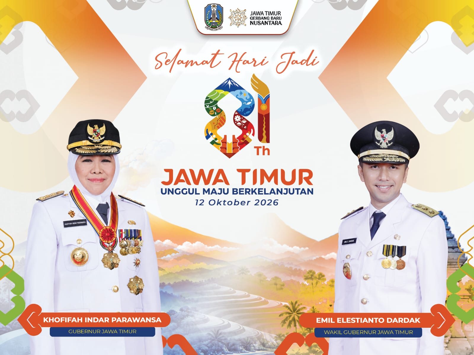 Selamat Hari Jadi Ke-81 Provinsi Jawa Timur Dengan Semangat Unggul, Maju, Berkelanjutan
